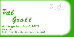 pal groll business card